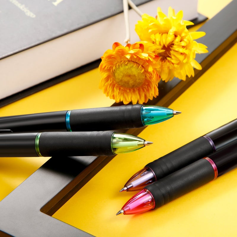 JOVITEC 12 Pcs Multicolor Ballpoint Pens 0.7 mm 4 in 1 Retractable Ballpoint Pens 4 Colors Gel Ink Ball Point Pen School Supplies Back to School Gift for Students Teacher Coworker Nurse Office - Image 5